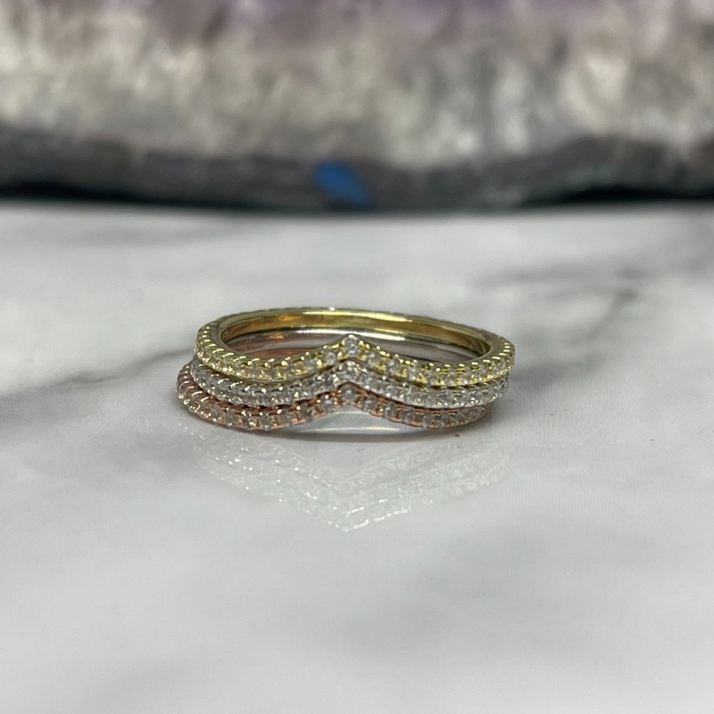 3 Tone V Shape Stackables - Picture 2 of 3